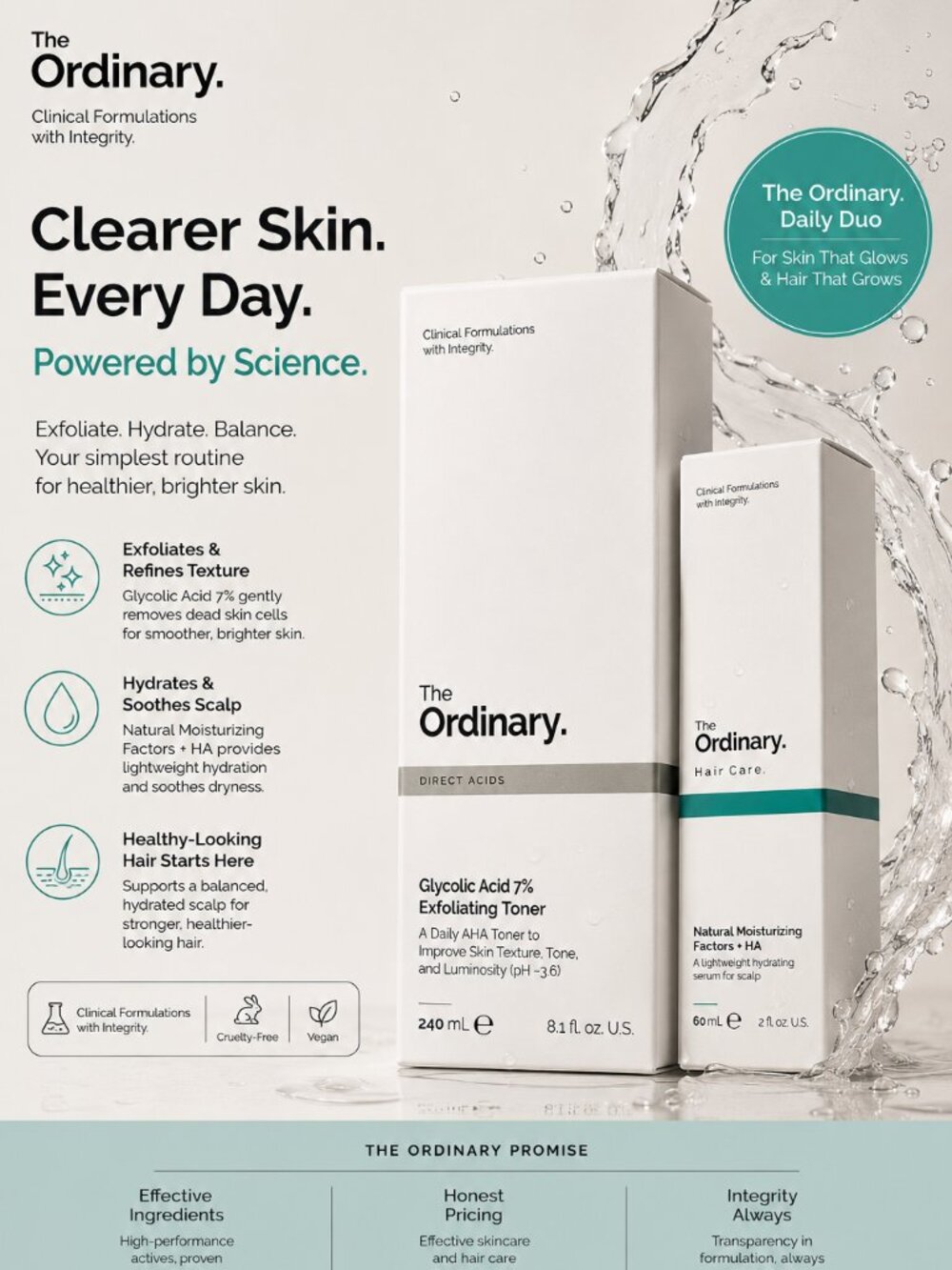 The Ordinary Glycolic Acid 7% Toner + Natural Moisturizing Factors